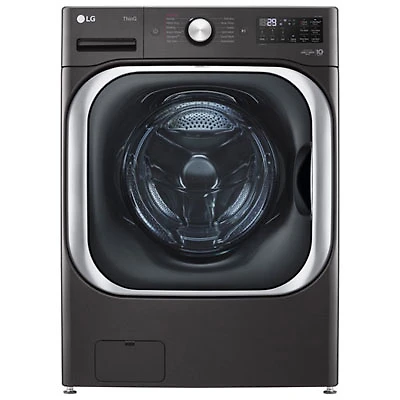 Open Box - LG 6.0 Cu. Ft. High Efficiency Front Load Steam Washer (WM8900HBA) - Black Steel - Scratch & Dent