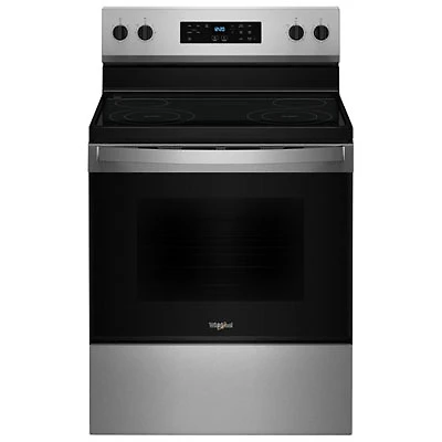 Open Box - Whirlpool 3 Series 30" 5.3 Cu Ft Self-Clean 4-Element Freestanding Electric Range (YWFES3530RS) - SS - Perfect Condition