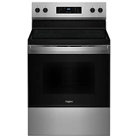 Open Box - Whirlpool 3 Series 30" 5.3 Cu Ft Self-Clean 4-Element Freestanding Electric Range (YWFES3530RS) - SS - Perfect Condition