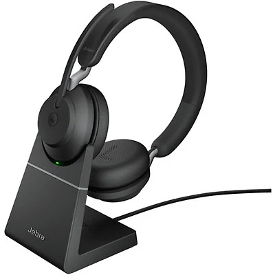 Open Box - Jabra Evolve2 65 On-Ear Passive Noise Cancelling Truly Wireless Bluetooth 5.0 Headset with Microphone (26599-989-889)