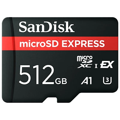 SanDisk 512GB 880MB/s UHS-I microSD Express Memory Card