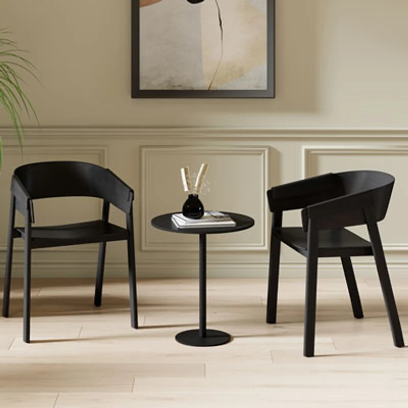 !Nspire Mateo Contract Grade Contemporary Dining Chair - Set of 2 - Black