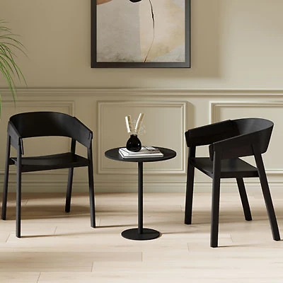 !Nspire Mateo Contract Grade Contemporary Dining Chair - Set of 2 - Black