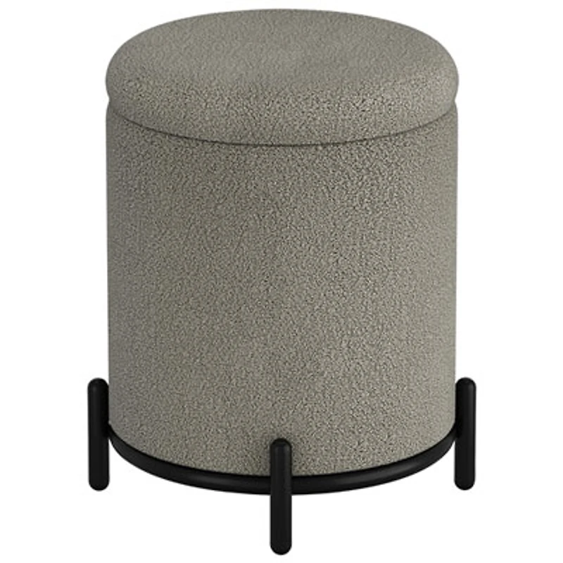 Nspire Round Fabric Storage Ottoman