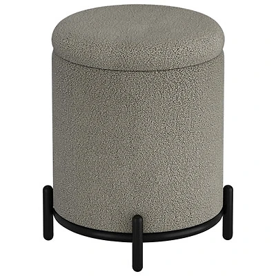 Nspire Round Fabric Storage Ottoman