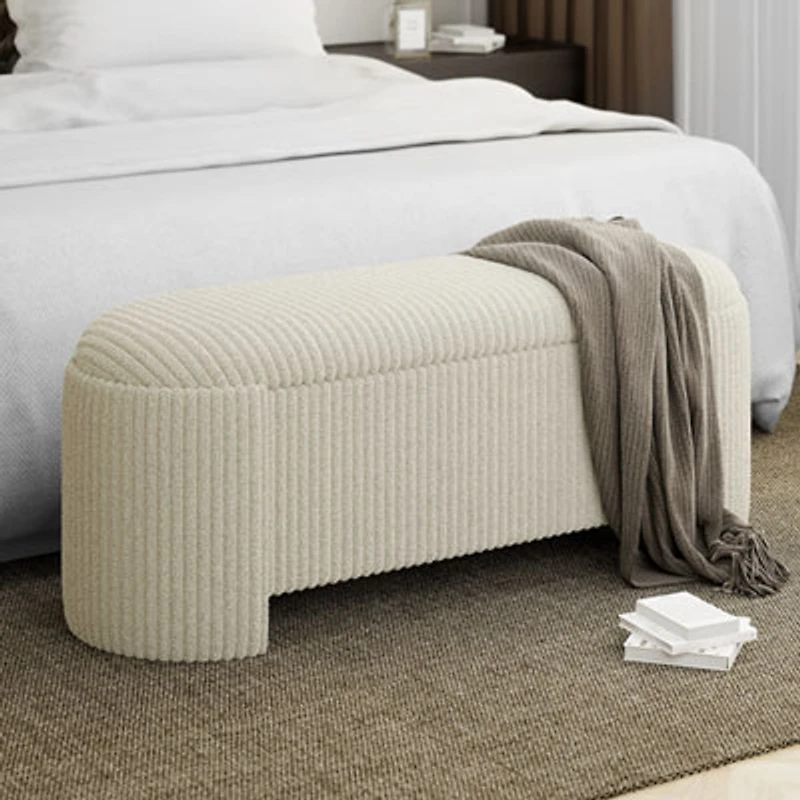 Inspire Fabric Bench Ottoman