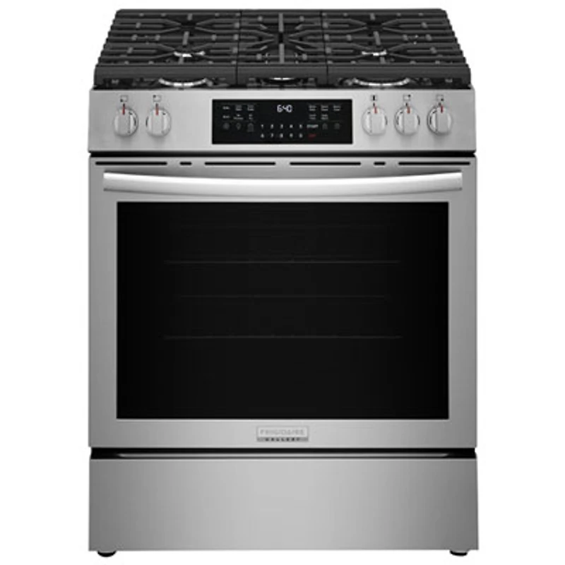 Frigidaire Gallery 30" 6.0 Cu.Ft. Fan Convection Freestanding Gas Air Fry Range (GCFG3059BF) - Stainless