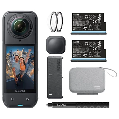 Insta360 X5 Waterproof 8k 360° Sports Camera Essentials Bundle