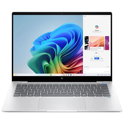Open Box - HP OmniBook X 14" Gen AI PC Laptop - Glacier Silver (Snapdragon X Plus/16GB RAM/1TB SSD/Windows 11 Home)