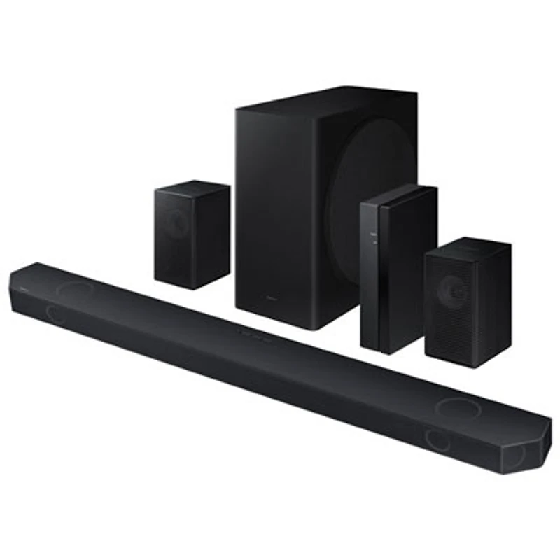 Open Box - Samsung HW-Q910D/ZC 9.1.2 Ch Wireless Dolby Atmos Sound Bar w/ Wireless Subwoofer - Titan Black