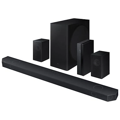 Open Box - Samsung HW-Q910D/ZC 9.1.2 Ch Wireless Dolby Atmos Sound Bar w/ Wireless Subwoofer - Titan Black