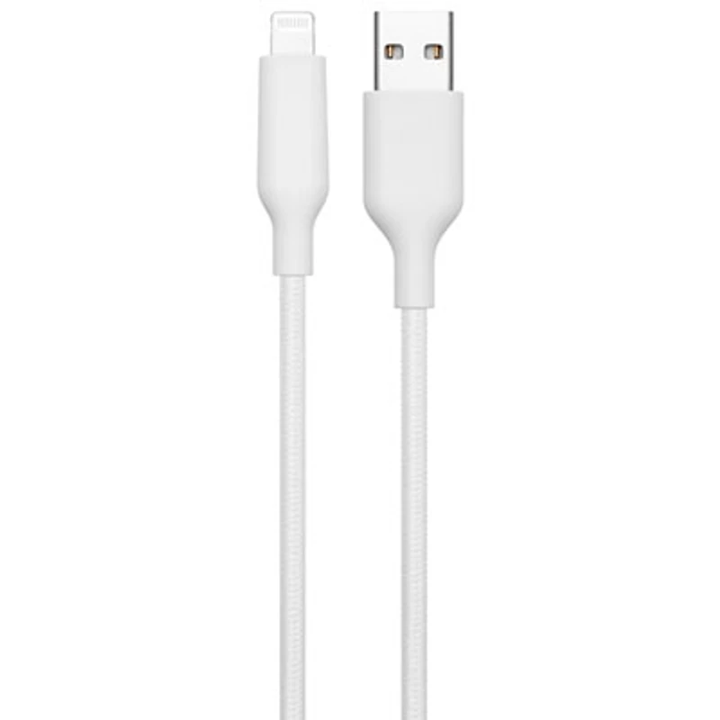 Best Buy Essentials 1.8m (5.9 ft.) Braided USB-A to Lightning Cable (BE-MCA6ALW-C) - Only at Best Buy