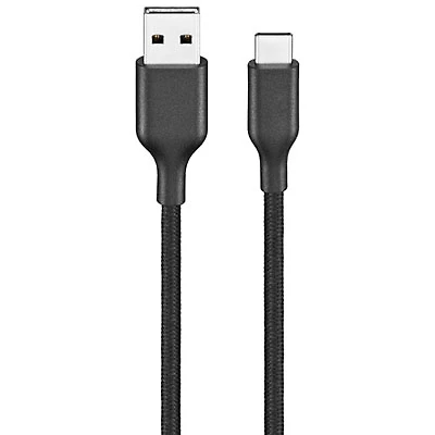 Best Buy Essentials 3m (9.8 ft.) Braided USB-C to USB-A Cable (BE-MCA10CAB-C) - Black - Only at Best Buy