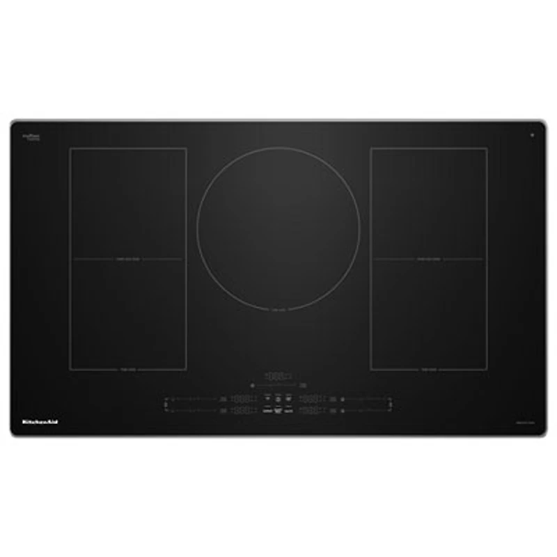 KitchenAid 36" 5-Element Temp Cook Induction Cooktop (KCIT736SSS) - Black Glass/Stainless Steel