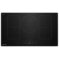 KitchenAid 36" 5-Element Temp Cook Induction Cooktop (KCIT736SSS) - Black Glass/Stainless Steel