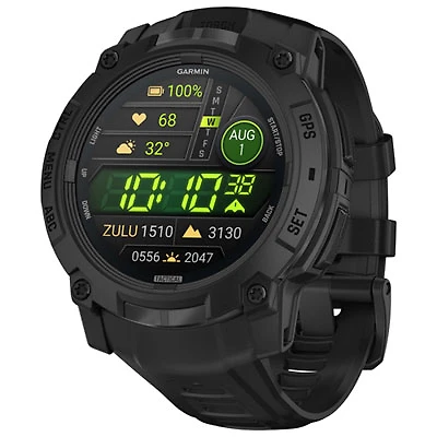 Garmin Instinct 3 AMOLD Tactical Edition 45mm Bluetooth Multisport Smartwatch - Black