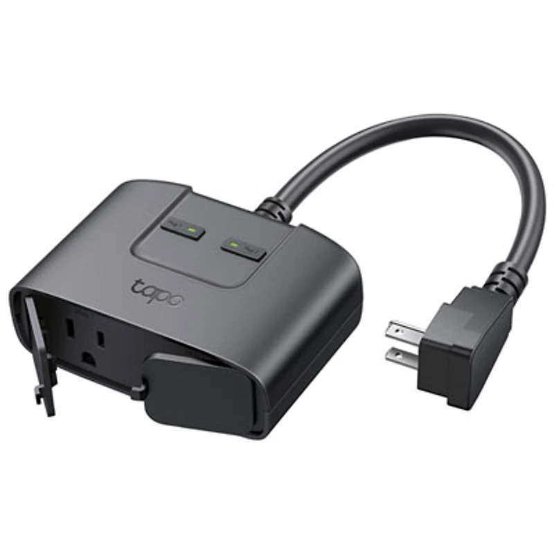 TP-Link Tapo 2-Outlet Smart Wi-Fi Outdoor Plug - Black