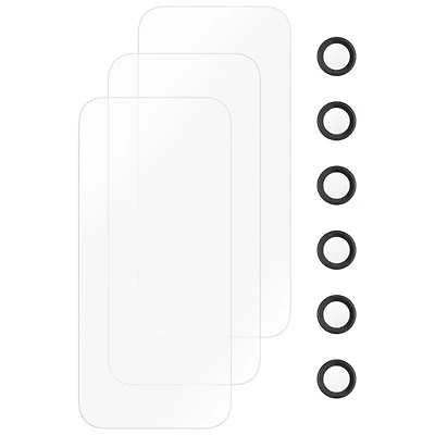 Insignia Glass Screen Protector with Camera Lens Protectors for iPhone 17 Pro - 3 Pack - Only at Best Buy