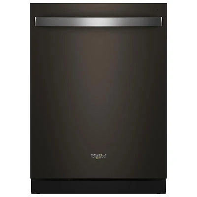 Whirlpool 24" 39dB Built-In Dishwasher w/ Stainless Steel Tub & Third Rack (WDTS8024SV) - Black Stainless
