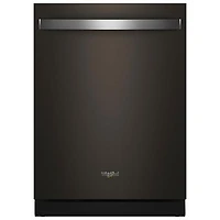 Whirlpool 24" 39dB Built-In Dishwasher w/ Stainless Steel Tub & Third Rack (WDTS8024SV) - Black Stainless