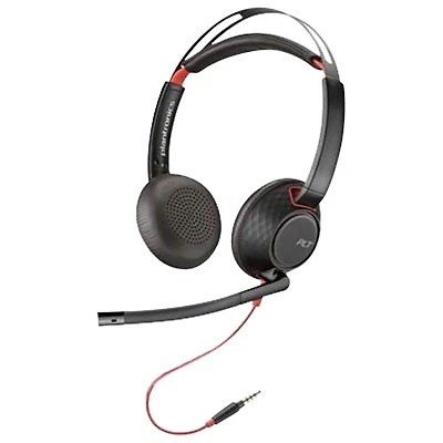 HP Poly Blackwire 5200 On-Ear Noise Cancelling Headset - Black