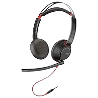 HP Poly Blackwire 5200 On-Ear Noise Cancelling Headset - Black