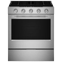 KitchenAid 30" 5.0 Cu. Ft. Fan Convection 5-Burner Slide-In Gas Air Fry Range (KSGS330SPS) - Stainless