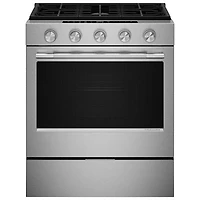 KitchenAid 30" 5.0 Cu. Ft. True Convection 5-Burner Slide-In Gas Air Fry Range (KSGS530SPS) - Stainless