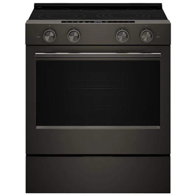 KitchenAid 30" 5.3 Cu. Ft. True Convection 5-Element Slide-In Electric Air Fry Range (YKSES530SBE) - Black Ore
