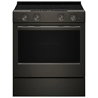 KitchenAid 30" 5.3 Cu. Ft. True Convection 5-Element Slide-In Electric Air Fry Range (YKSES530SBE) - Black Ore