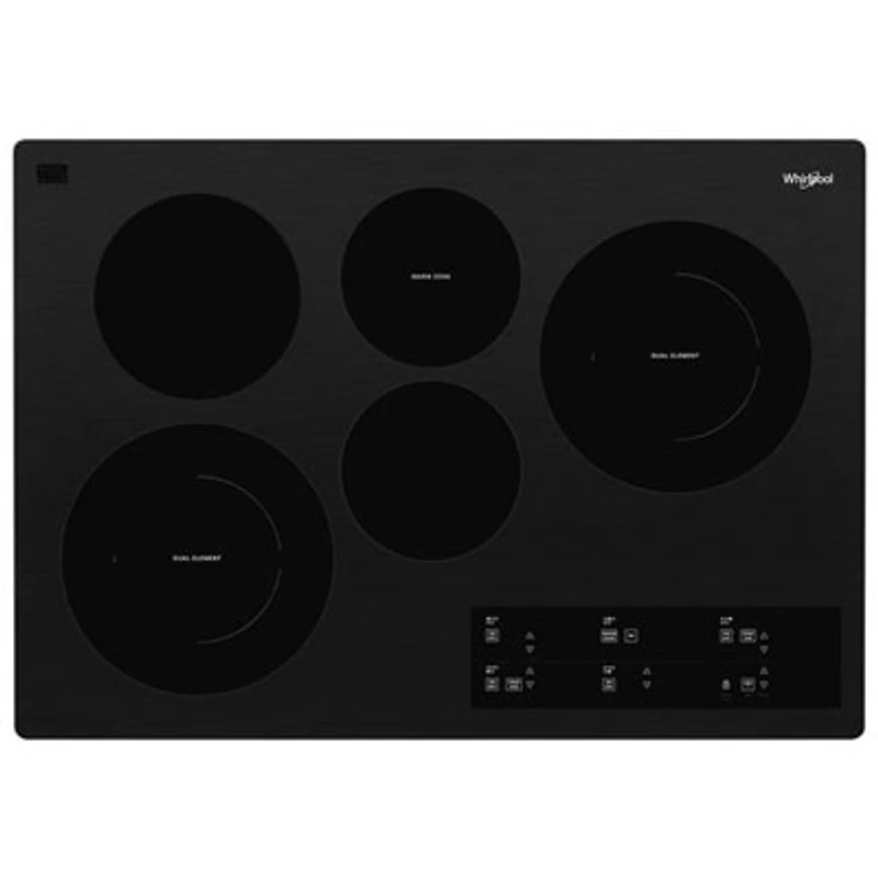 Open Box - Whirlpool 30" 5-Element Electric Cooktop (WCE97US0KB) -Black -Scratch & Dent