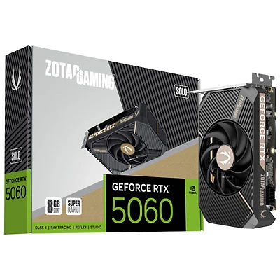 ZOTAC Gaming GeForce RTX 5060 SOLO 8GB GDDR7 Video Card
