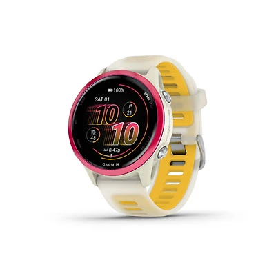 Garmin Forerunner 570 42mm Bluetooth Running Smartwatch - Translucent Bone/Mango