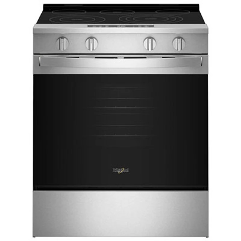Whirlpool 30" 5.3 Cu Ft Fan Convection Slide-In Electric Air Fry Range (YWSES5030SZ) -Fingerprint Resistant Stainless