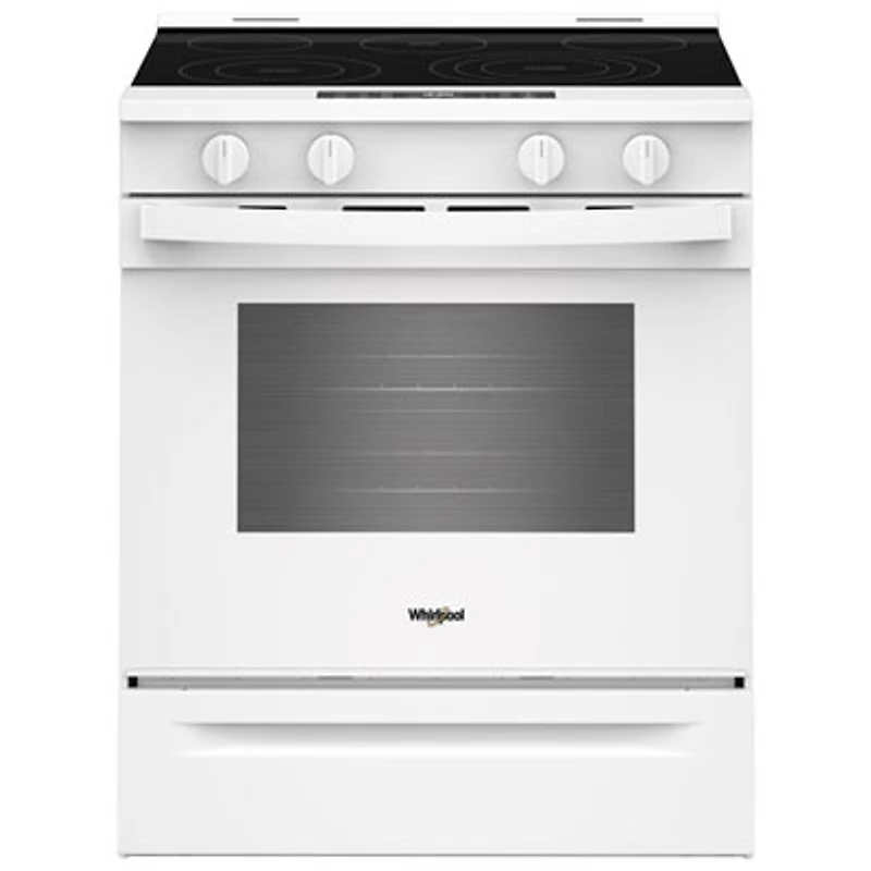Whirlpool 30" 5.3 Cu. Ft. Fan Convection 5-Element Slide-In Electric Air Fry Range (YWSES5030SW) - White
