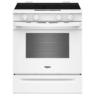 Whirlpool 30" 5.3 Cu. Ft. Fan Convection 5-Element Slide-In Electric Air Fry Range (YWSES5030SW) - White