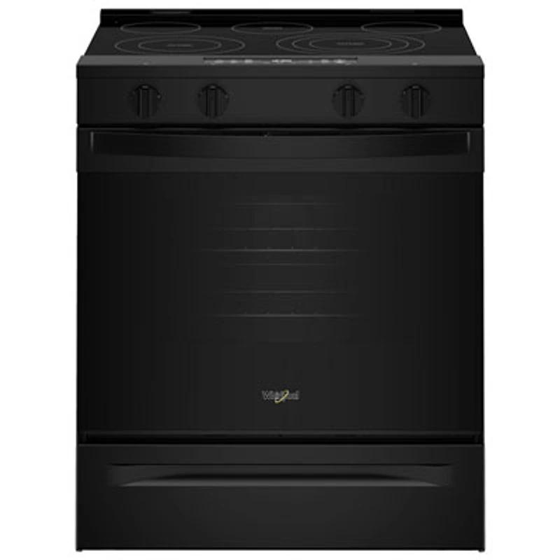 Whirlpool 30" 5.3 Cu. Ft. Fan Convection 5-Element Slide-In Electric Air Fry Range (YWSES5030SB) - Black