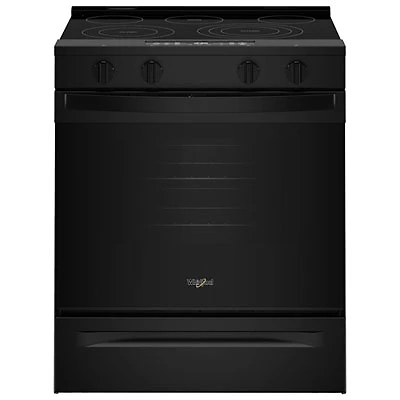 Whirlpool 30" 5.3 Cu. Ft. Fan Convection 5-Element Slide-In Electric Air Fry Range (YWSES5030SB) - Black