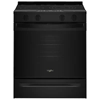 Whirlpool 30" 5.3 Cu. Ft. Fan Convection 5-Element Slide-In Electric Air Fry Range (YWSES5030SB) - Black