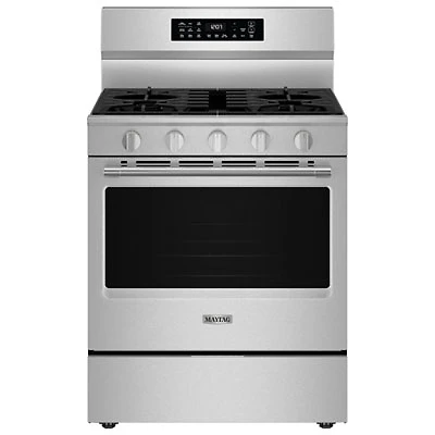 Maytag 30" 5.0 Cu. Ft. Fan Convection 5-Burner Freestanding Gas Air Fry Range (MFGS7030SZ) - Stainless Steel