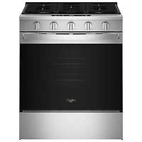 Whirlpool 30" 5.0 Cu. Ft. Fan Convection 5-Burner Slide-In Gas Range (WSGS5030SZ) - Stainless Steel