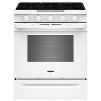 Whirlpool 30" 5.0 Cu. Ft. Fan Convection 5-Burner Slide-In Gas Range (WSGS5030SW) - White