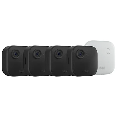 Blink Outdoor 4 Wire-Free 1080p Full HD IP Security Camera System with Sync Module Core XR - 4 Pack