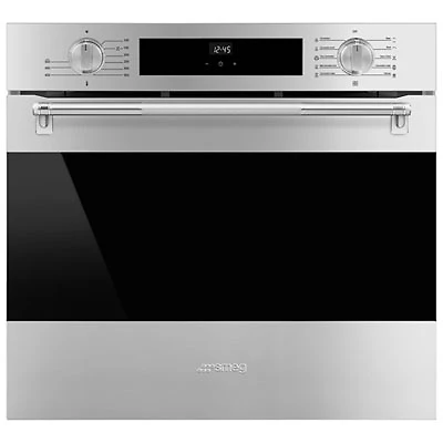 Smeg 29" 3.92 Cu. Ft. Combination True Convection Electric Wall Oven (SOU3300TX2) - Stainless Steel