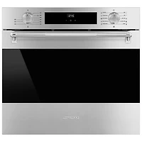 Smeg 29" 3.92 Cu. Ft. Combination True Convection Electric Wall Oven (SOU3300TX2) - Stainless Steel
