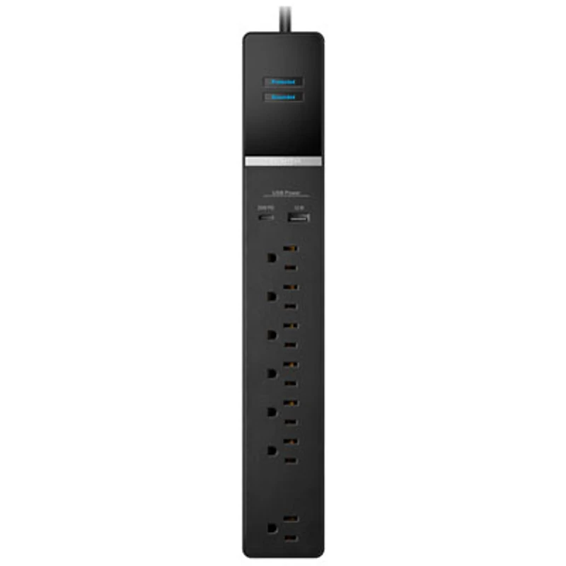 Rocketfish 7-Outlet Surge Protector with USB-A/USB-C Ports
