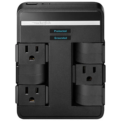 Rocketfish 6-Outlet/2-USB Surge Protector - Only at Best Buy