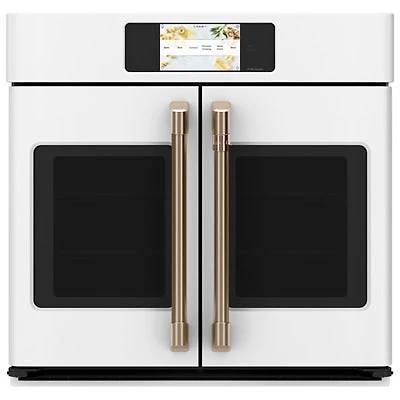 Open Box - Café 30" 5 Cu. Ft. True Convection Electric Wall Oven (CTS90FP4NW2) - Matte White - Perfect Condition