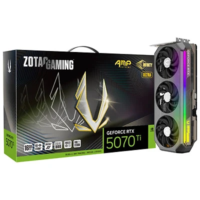 ZOTAC GAMING GeForce RTX 5070 Ti AMP Extreme Infinity Ultra 16GB GDDR7 Video Card