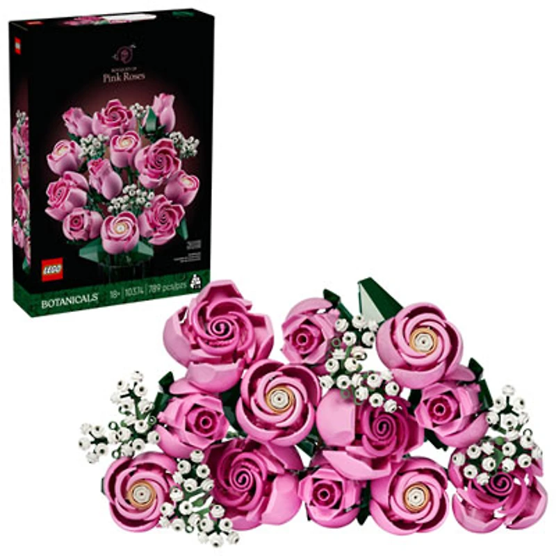 LEGO Botanicals: Bouquet of Pink Roses - 789 Pieces (10374)